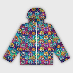 Женская ветровка Furry color anime animal faces