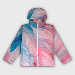 Женская ветровка Пастельно-голубые и розовые перья
