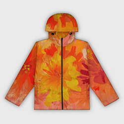 Женская ветровка Абстракция цветы мастихин