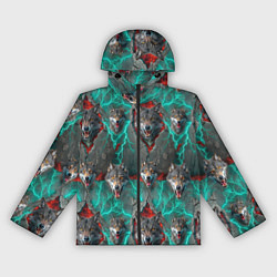Женская ветровка Паттерн из волков эпично