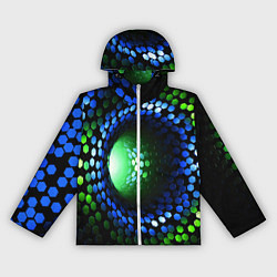 Женская ветровка Червоточина - гексагональные чешуйки со свечением