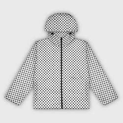 Женская ветровка Белый в маленький чёрный квадрат