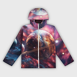 Женская ветровка Объемный космос и планеты