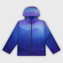 Женская ветровка Синий космос и звезды