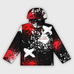 Женская ветровка Логотип Chery Automobile на фоне брызг красок