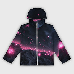 Женская ветровка Яркие пирамидки в космосе