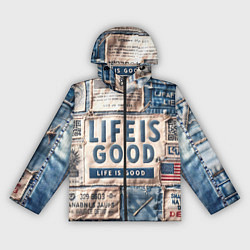 Женская ветровка Жизнь прекрасна- пэчворк
