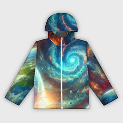 Женская ветровка Неоновая далёкая галактика - нейросеть