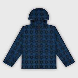 Женская ветровка Тёмный чёрно-синий кружевной узор