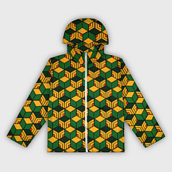 Ветровка с капюшоном женская Узор на хаори томиоки, цвет: 3D-белый