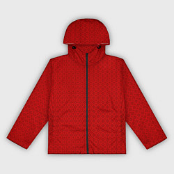 Женская ветровка Узор в стиле ар-деко красного цвета