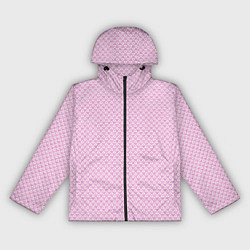 Женская ветровка Светлый розовый паттерн треугольнички