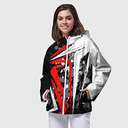 Ветровка с капюшоном женская Extreme geometry, цвет: 3D-белый — фото 2