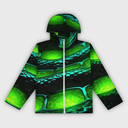 Женская ветровка Зеленая змеиная абстрактная текстура