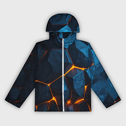 Женская ветровка Разлом плит с оранжевым свечением