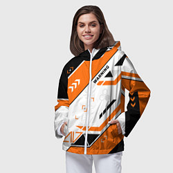 Ветровка с капюшоном женская Asiimov AWP skin, цвет: 3D-белый — фото 2