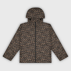 Женская ветровка Тёмно-коричневый абстрактный узор