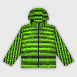 Женская ветровка Чёрно-салатовый полосатый