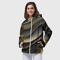 Ветровка с капюшоном женская Лакшери текстура с узорами, цвет: 3D-белый — фото 2