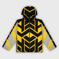 Женская ветровка Жёлтые полосы на чёрном фоне