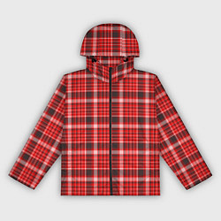 Женская ветровка Красный клетчатый узор