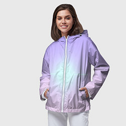Ветровка с капюшоном женская Свечение белой звезды, цвет: 3D-белый — фото 2
