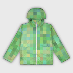 Женская ветровка Пиксели в зеленом