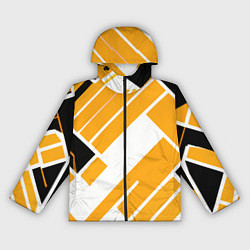 Женская ветровка Жёлтые широкие линии на белом фоне