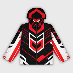 Женская ветровка Полосы и красно-белый шестиугольник