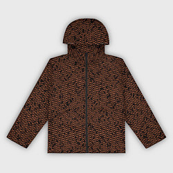 Женская ветровка Волнистая текстура чёрно-коричневый