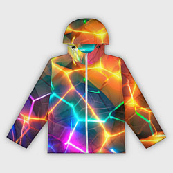 Женская ветровка Яркий градиент в разломленных плитах с желтым свет