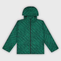 Женская ветровка Изумрудный зелёный однотонный текстурированный