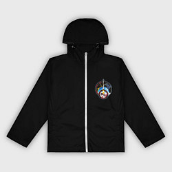 Ветровка с капюшоном женская Nasa space logo usa steel, цвет: 3D-белый