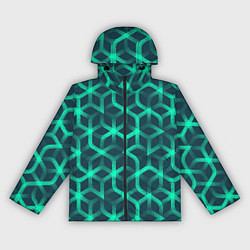 Ветровка с капюшоном женская Современный замысловатый орнамент, цвет: 3D-черный