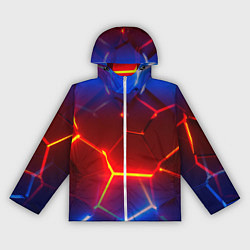 Женская ветровка Светящиеся лавой неоновые плиты в разломе