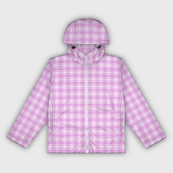 Женская ветровка Бело-розовый клетчатый