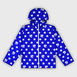 Ветровка с капюшоном женская Roblox blue pattern, цвет: 3D-белый