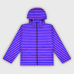 Женская ветровка Сине-сиреневый в тонкую полоску