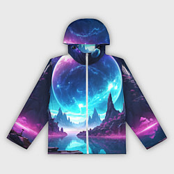 Женская ветровка Космический пейзаж - планеты