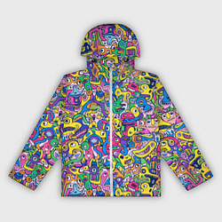 Женская ветровка Рожицы разноцветные