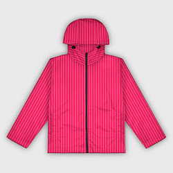 Женская ветровка Ярко-розовый однотонный в полоску