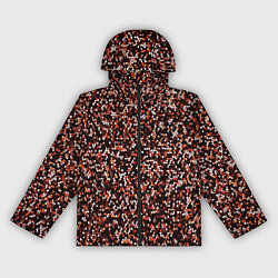 Женская ветровка Тёмный красный паттерн мелкая мозаика