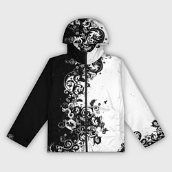 Женская ветровка Чёрно белый стильный узор