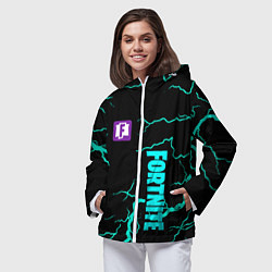 Ветровка с капюшоном женская Fortnite storm games, цвет: 3D-белый — фото 2
