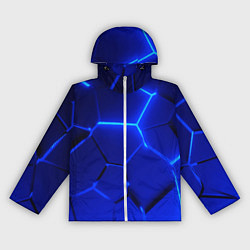 Женская ветровка Текстура темных синих неоновые плиты