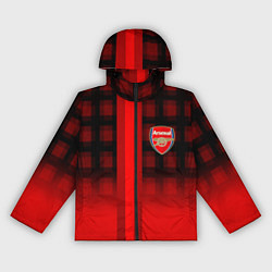 Ветровка с капюшоном женская Arsenal fc sport geometry steel, цвет: 3D-черный