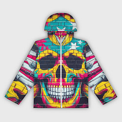Женская ветровка Граффити черепа - нейросеть