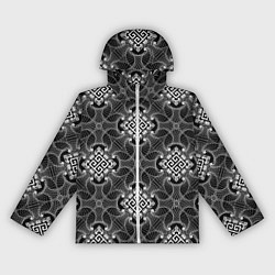 Женская ветровка Черно белый орнамент