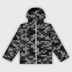 Женская ветровка Камуфляжные пиксели блэк