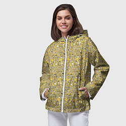 Ветровка с капюшоном женская Человечки в шляпе, цвет: 3D-белый — фото 2